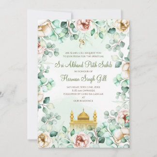 Sukhmani path invitation Akhand Path invite  Einladung