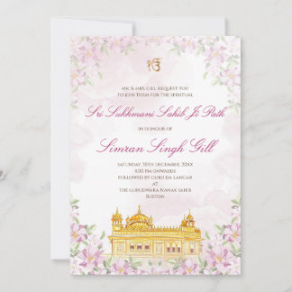 Sukhmani Sahib Digital invitation Akhand Path Einladung