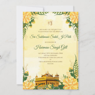 Sukhmani Sahib Path digitale Einladung Akhand Path