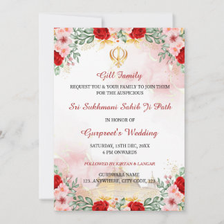 Sukhmani Sahib Weg Hochzeit Einladung