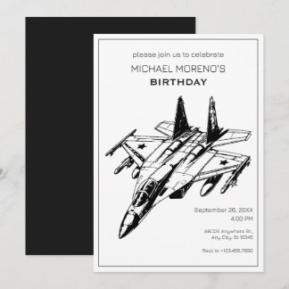 Sukhoi Aircraft Geburtstag Einladung