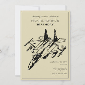 Sukhoi Aircraft Geburtstag Einladung