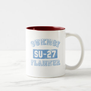 Sukhoi Flanker - BLAU Zweifarbige Tasse