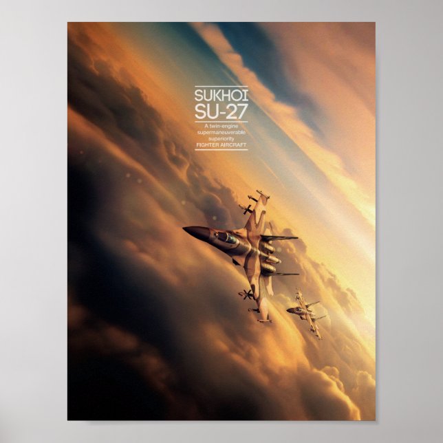 Sukhoi Su-27-Poster Poster (Vorne)