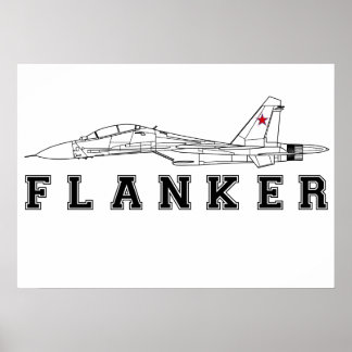 SUKHOI SU-30 FLANKER RUSSISCHE LUFTKREUZKRAFT JET  POSTER