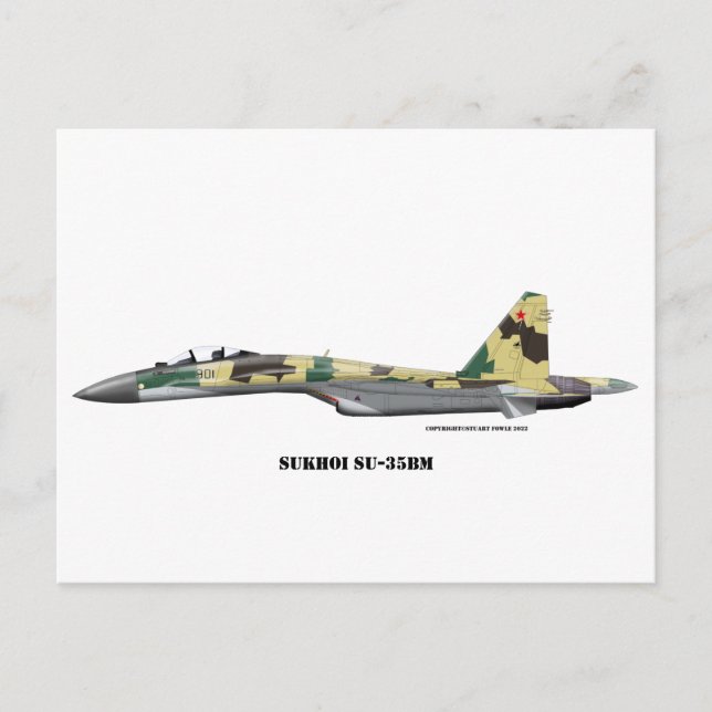 Sukhoi SU-35BM Postkarte (Vorderseite)