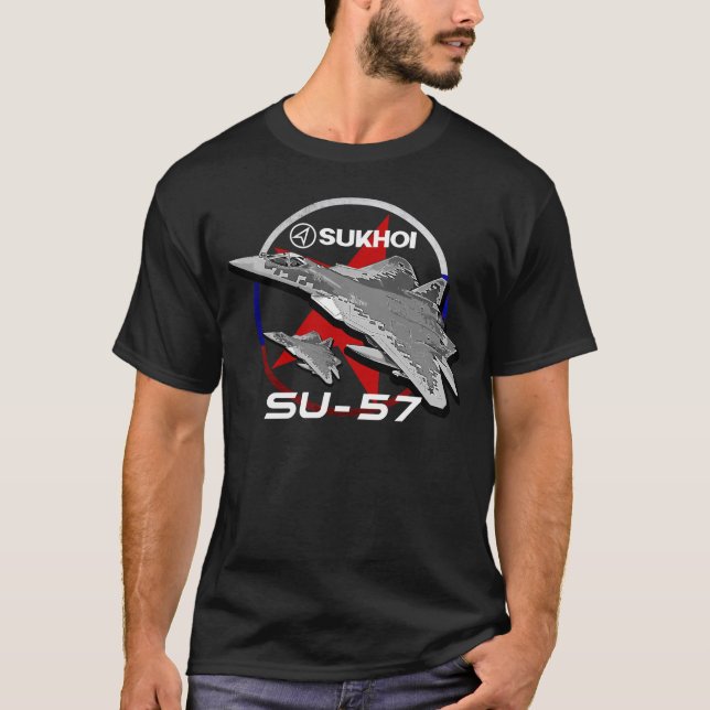 Sukhoi SU-57 Fighterjet T-Shirt (Vorderseite)