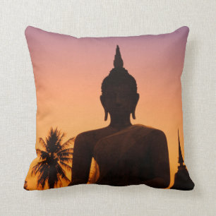 Sukhothai, Wat Mahathat bei Sonnenuntergang Kissen