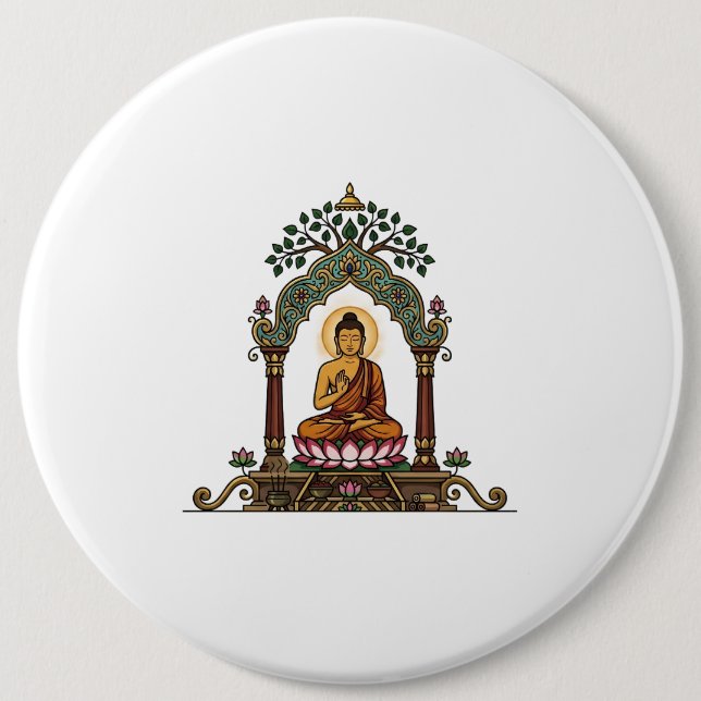 Sukiti Dhamma Meditatives Icon: Minimalistischer B Button (Vorderseite)
