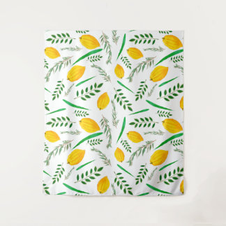 Sukkah, Sukkot, Etrog, jüdische Feiertage, Schofar Wandteppich
