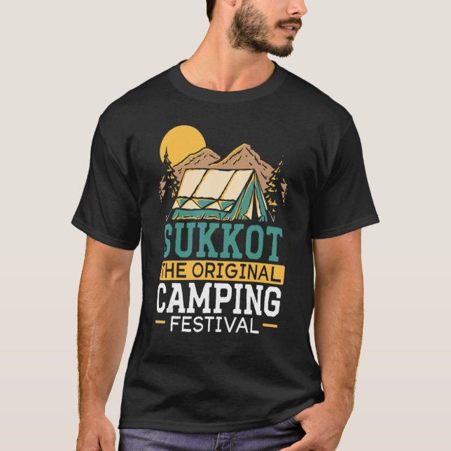 Sukkot Das Original Camping Festival Israelite Suk T-Shirt (Vorderseite)