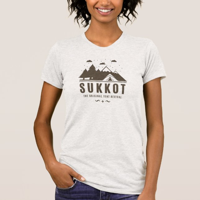 Sukkot Das originale Zelt-Revival Funny Messianic  T-Shirt (Vorderseite)