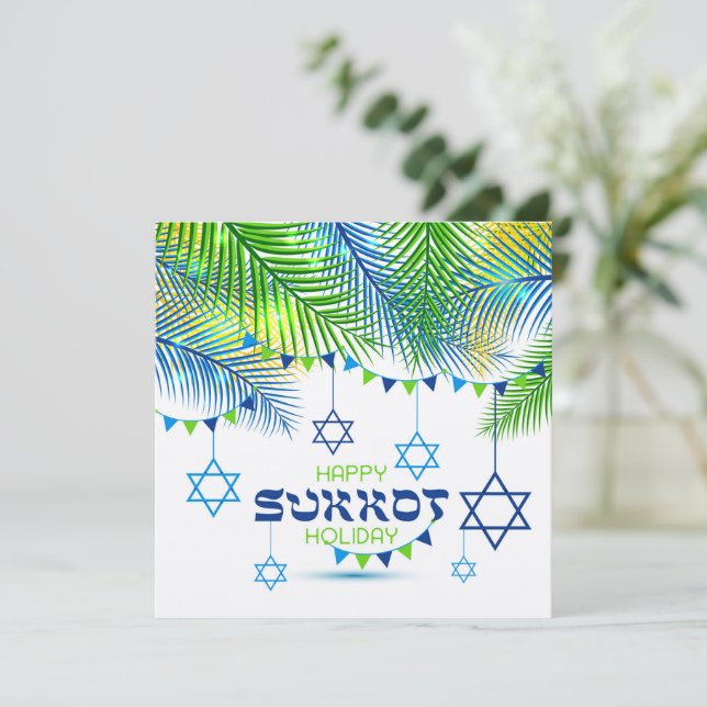 Sukkot Day Gruß Einladung (Stehend Vorderseite)