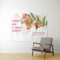 Sukkot Dekoration mit Tora Quote Pomegranat