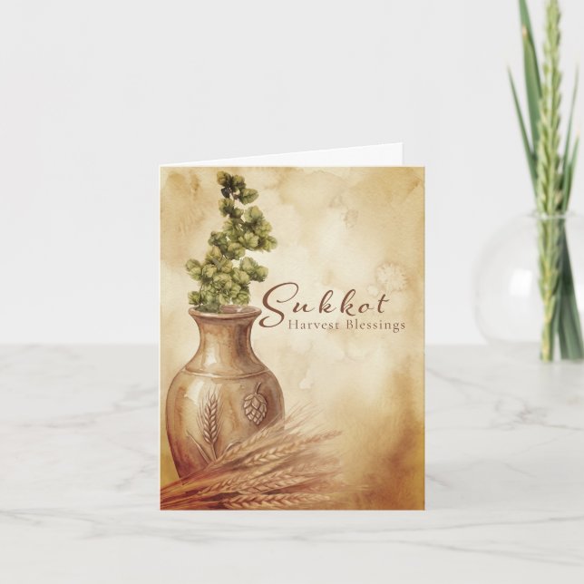 Sukkot-Ernte Herbstsegen Karte (Vorderseite)