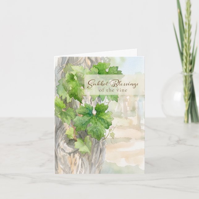 Sukkot-Segen des Weinstocks Karte (Vorderseite)