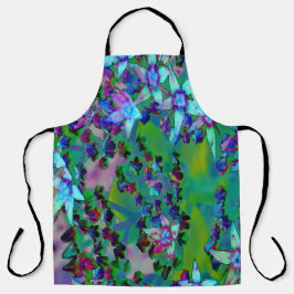 Sukkuläre Blume des Wassers, Lila und blau Schürze