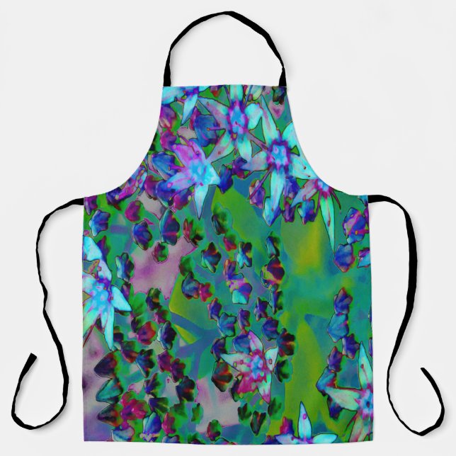 Sukkuläre Blume des Wassers, Lila und blau Schürze (Vorderseite)