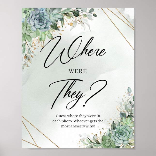 Sukkuläre Blume Eukalyptus Wo waren sie? Poster (Vorne)