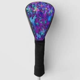 Sukkuläre Blume in Aquamarin, Magenta und Blau Golf Headcover
