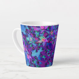 Sukkuläre Blume in Aquamarin, Magenta und Blau Milchtasse