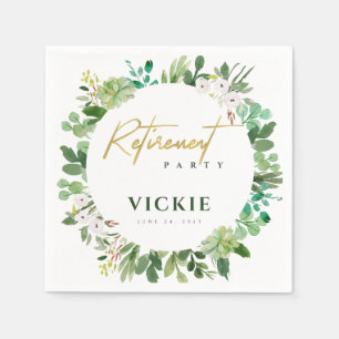 Sukkuläre Kräne Wasserfarbenversorgung Serviette