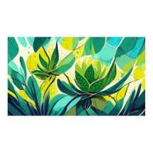 Sukkuläre Pflanze in grün und gelb