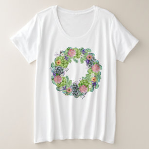 Sukkulärer Blumenstrauß Große Größe T-Shirt