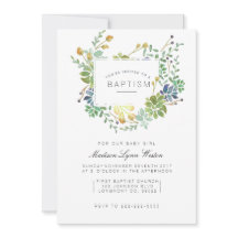 Sukkulärer Garten | Floral Watercolor Taufe