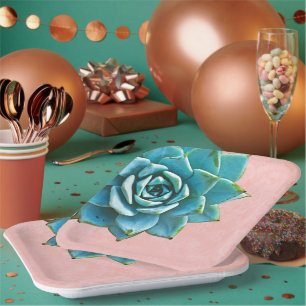 Sukkuläres Aquarellpinsel Pappteller