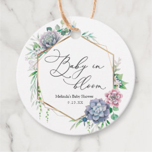 Sukkuläres Baby in Bloom Pflanze Gefallen Geschenkanhänger