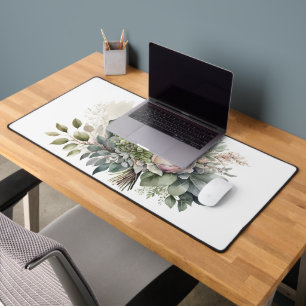 Sukkuläres Bouquet auf Weiß Schreibtischunterlage