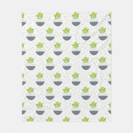 Sukkuläres Kalanchoe Pflanze Mama Muster Fleecedecke