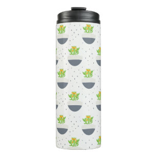 Sukkuläres Kalanchoe Pflanze Mama Muster Thermosbecher
