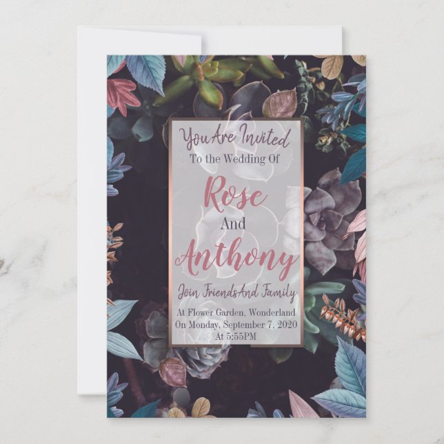 Sukkuläres Muster Einladung (Vorderseite)