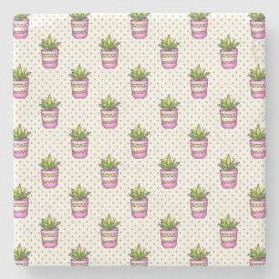 Sukkuläres Polka-Dot-Muster Steinuntersetzer