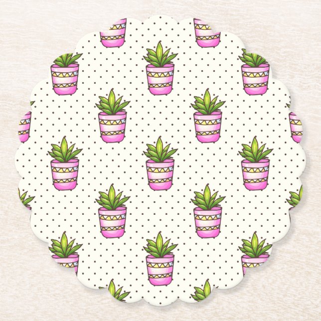 Sukkuläres Polka-Dot-Muster Untersetzer (Vorderseite)