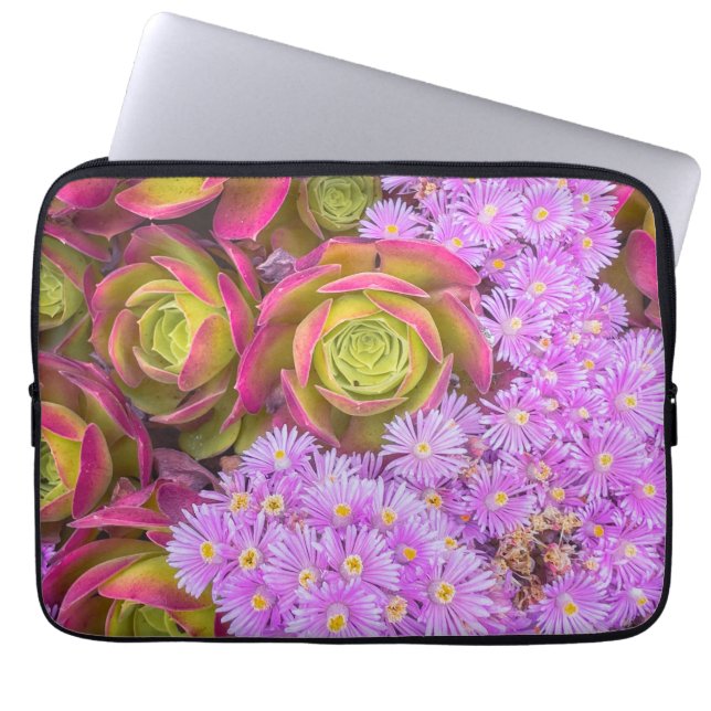 Sukkulatur und Blume Laptopschutzhülle (Vorderseite)