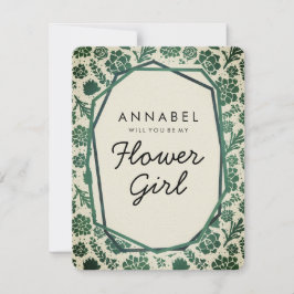 Sukkulatur, wirst du mein Blumenmädchen sein Einladung