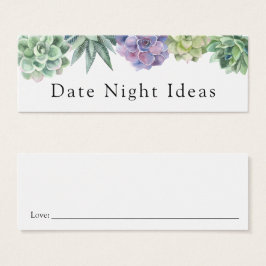 Sukkulent Date Night Idea Card