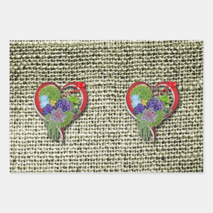 Sukkulent liebende Pflanze Geschenkpapier Set