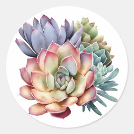 Sukkulent-Themed-Aufkleber Runder Aufkleber