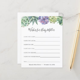 Sukkulente Babydusche Wünsche für das Baby