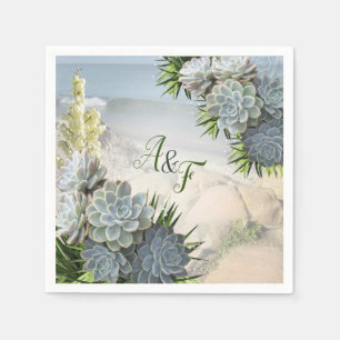 Sukkulente Farben der blassen Blues Napkins Serviette
