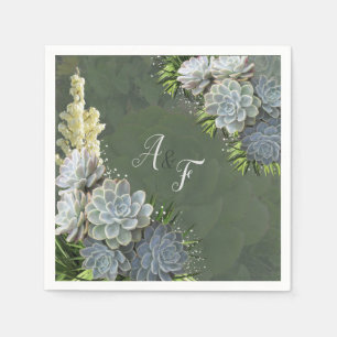 Sukkulente Farben der blassen Blues Napkins Serviette