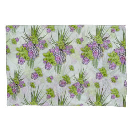 Sukkulente Farben von Sea Green & Lavender Töne Kissenbezug