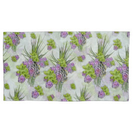 Sukkulente Farben von Sea Green & Lavender Töne Kissenbezug