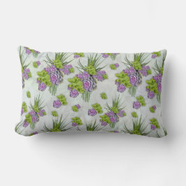 Sukkulente Farben von Sea Green & Lavender Töne Pi Lendenkissen
