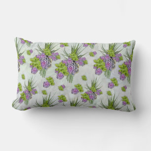 Sukkulente Farben von Sea Green & Lavender Töne Pi Lendenkissen