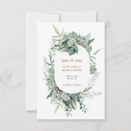 Sukkulente Gartenhochzeit Save the Date